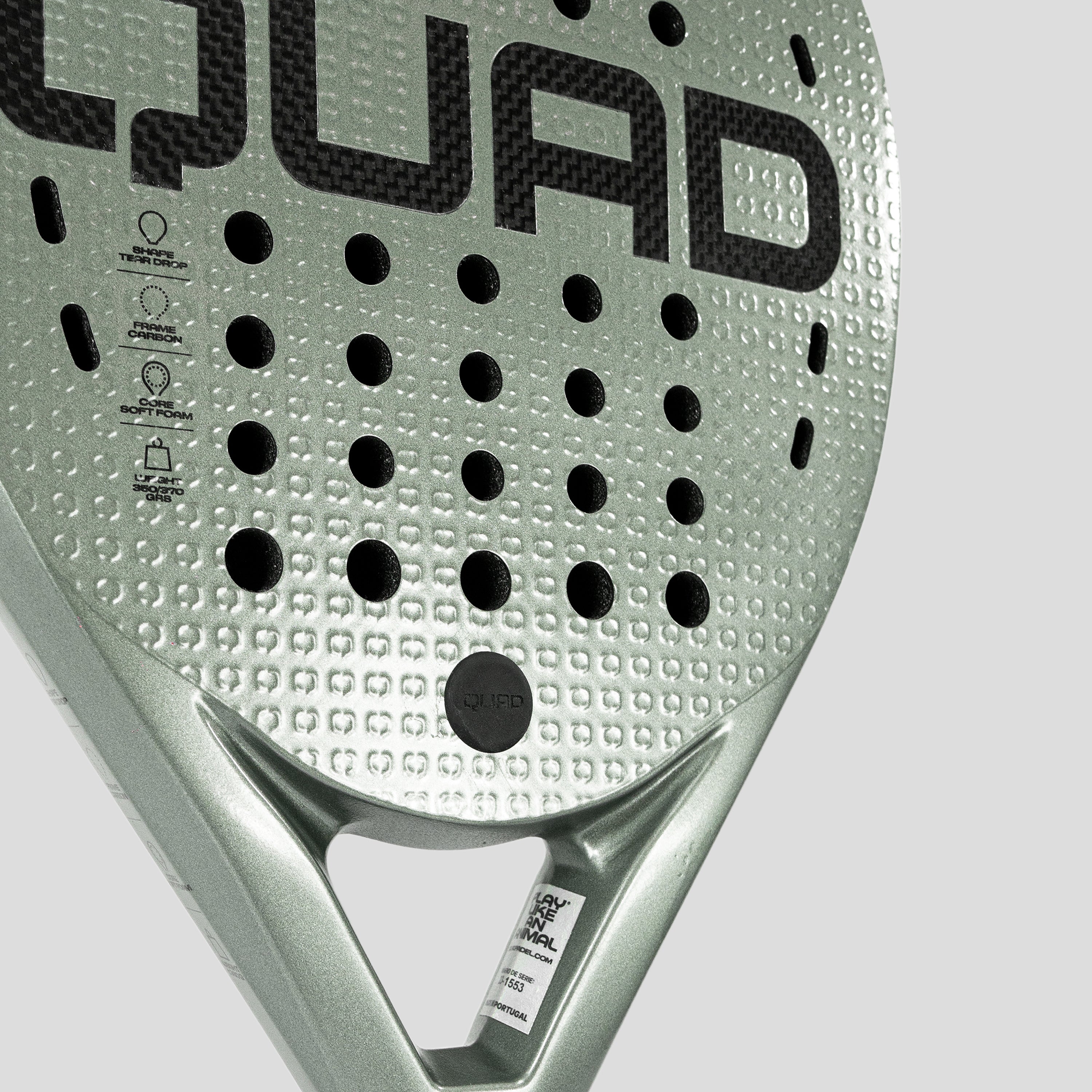 QUAD Shark padel Racket and Grey Padel Racket Bag