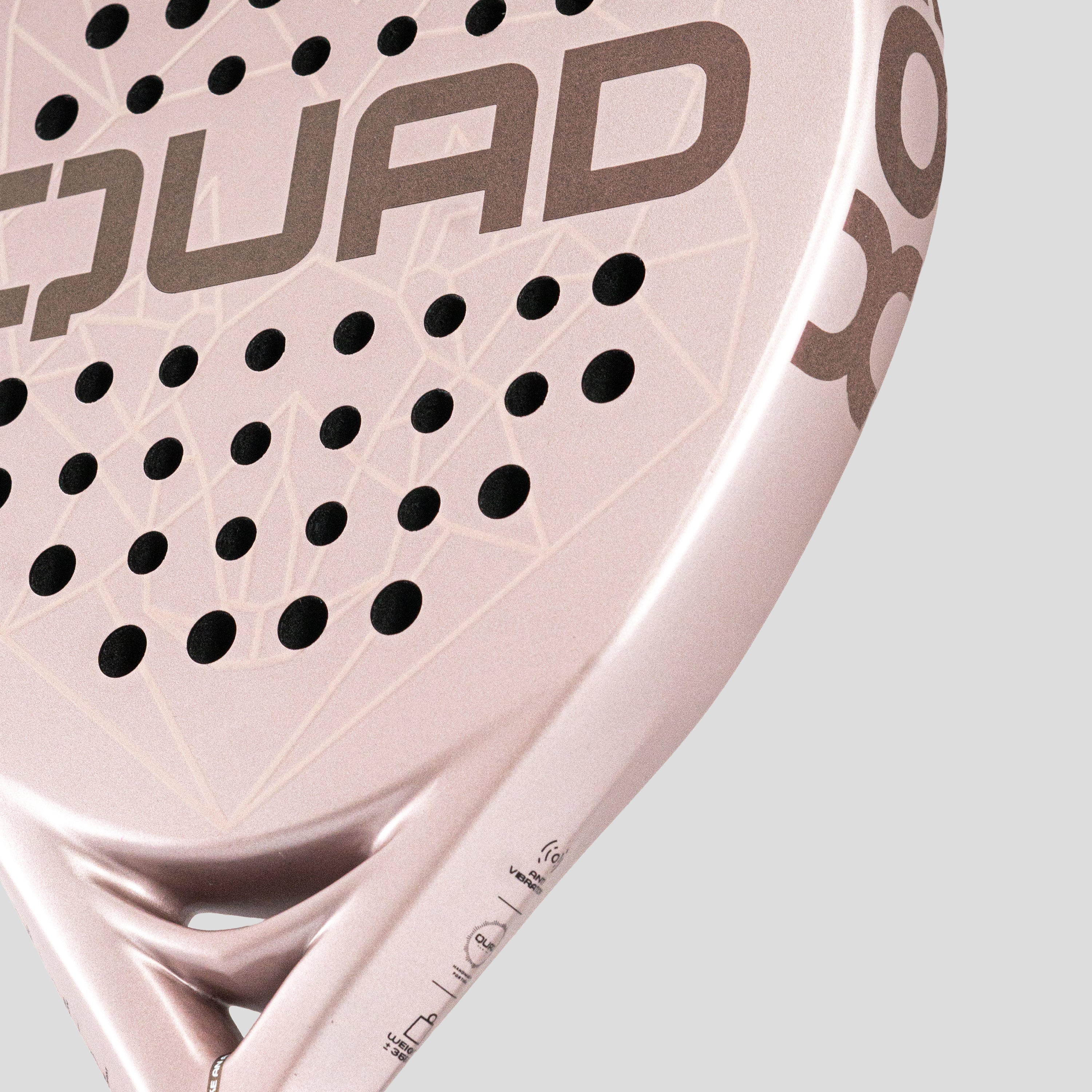 QUAD Fox Padel Racket and QUAD White Leather Padel Racket Bag