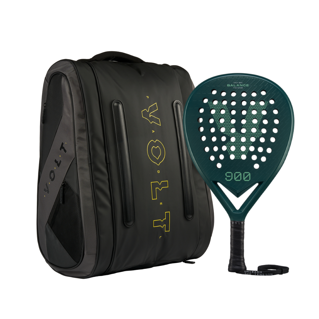 Pala de Pádel VOLT 900 v4 y Bolsa de Pala de Pádel XL Gris