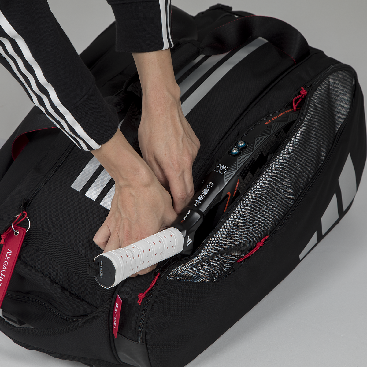 ADIDAS Multigame Black/Red 3.4 Racket Bag - Ale Galán