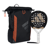 ADIDAS Metalbone Carbon CTRL 3.4 Padel Racket and ADIDAS Mulitigame 3.4 Black/Orange Padel Backpack