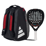 ADIDAS Metalbone 3.4 HRD+ Padel Racket - Ale Galán and ADIDAS Multigame Black/Red 3.4 Racket Bag - Ale Galán