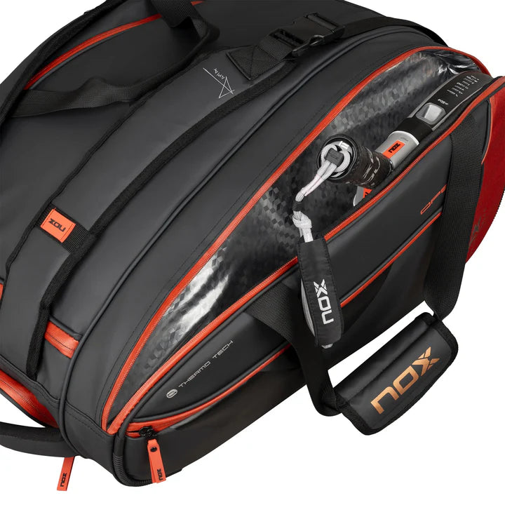 NOX Luxury Open Series Padel Bag Black/Red